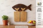 Cutting Boards with Holders Laser Cut Bundle SVG | Wooden Kitchen Board CNC Files | Glowforge xTool Cricut Templates - Image 6