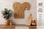 Cutting Boards with Holders Laser Cut Bundle SVG | Wooden Kitchen Board CNC Files | Glowforge xTool Cricut Templates - Image 7