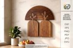 Cutting Boards with Holders Laser Cut Bundle SVG | Wooden Kitchen Board CNC Files | Glowforge xTool Cricut Templates - Image 9