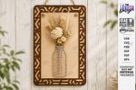 DIY String Art Wall Vase Laser Bundle, String Art Vase SVG, Laser Cut Flower Vase Template, CNC Wall Decor DXF PDF EPS - Image 14