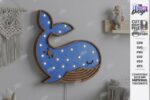 Kids Night Light Laser Cut 3D Animal Lamp, Woodland Nursery Decor, Personalized LED Night Light, Baby Room Gift, Animal Bedroom Light - Image 5