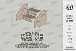 Kids Step Stool SVG Bundle, Laser Cut Wooden Step Stand Files, Montessori Learning Tower for Glowforge - Image 2