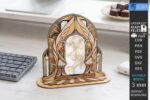 Magic Mirror Phone Stand SVG Bundle, Laser Cut Wooden Phone Holder Files, Glowforge Cricut CNC DIY Templates - Image 7