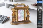 Magic Mirror Phone Stand SVG Bundle, Laser Cut Wooden Phone Holder Files, Glowforge Cricut CNC DIY Templates - Image 9