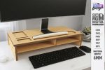 Monitor Stand Riser Laser Cut Bundle SVG | Wooden Desk Organizer CNC Files | Glowforge xTool Cricut Templates - Image 6