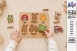 Montessori Kids Puzzles Laser Cut Bundle, Wooden Puzzle SVG, Educational Toy CNC Template, DXF PDF EPS Files - Image 14