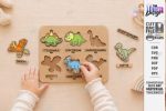 Montessori Kids Puzzles Laser Cut Bundle, Wooden Puzzle SVG, Educational Toy CNC Template, DXF PDF EPS Files - Image 16