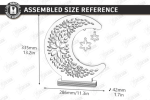 Moon Nightlight Lamp SVG Bundle, Laser Cut Wooden Night Light Files, 3D Moon Lamp for Glowforge Cricut CNC DXF EPS PNG - Image 11