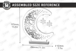 Moon Nightlight Lamp SVG Bundle, Laser Cut Wooden Night Light Files, 3D Moon Lamp for Glowforge Cricut CNC DXF EPS PNG - Image 10