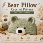 Crochet Bear Pillow Pattern PDF, Teddy Bear Cushion Tutorial, Cute Animal Pillowcase, Nursery Room Decor Gift, Easy Amigurumi Download PDF - Image 2