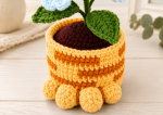 PDF Crochet Pattern Bougainvillea Cat Leg Pot, Crochet Flower Plant Amigurumi, Cute Cat Planter Home Decor DIY - Image 5