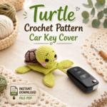 Crochet Turtle Key Cover Pattern PDF 🔑 Amigurumi Car Key Holder Tutorial 🐢 Cute Keycase Cozy Charm 🚗 Aesthetic Car Gift Digital Download (Copy)