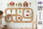 Wall Mounted Road Track Laser Cut Bundle SVG | Wooden Car Track CNC Files | Glowforge xTool Cricut Templates | Kids Room Decor - Image 10