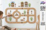 Wall Mounted Road Track Laser Cut Bundle SVG | Wooden Car Track CNC Files | Glowforge xTool Cricut Templates | Kids Room Decor - Image 8