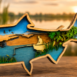 Fish SVG, 3D Layered Ocean, Fishing Laser File, 6 Layered Design - Image 4