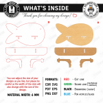 Cat Wall Shelves Laser Cut Bundle, Pet Climbing Shelf SVG, Cat Furniture CNC Template, DXF PDF EPS Files - Image 6