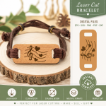 Music Note Bracelet SVG Bundle | Laser Cut Wood Bracelet Template | Treble Clef Jewelry SVG | DXF PNG PDF EPS Files | Instant Download