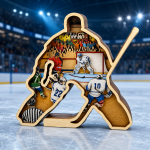Hockey Goalie SVG, 3D Layered Sports, Goaltender File, Glowforge Laser Cut - Image 2