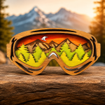 Ski Goggles SVG, Layered Mountain Art, 3D Skiing Silhouette - Image 2