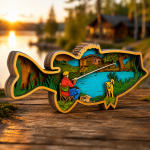 Bass Fishing SVG 3D Layered Silhouette, Laser Cut 7 Layer - Image 3