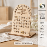 3D Calendar Laser Cut Bundle, Wooden Perpetual Calendar SVG, Desk Calendar CNC Template, DXF PDF EPS Files - Image 8