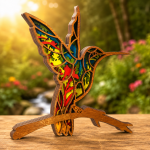 Hummingbird SVG 3D Layered Mandala, Flower Animal Cut File, Glowforge Laser Cut 6 Layer - Image 3