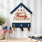 4th of July Decor Laser Cut Bundle, Patriotic SVG, Independence Day CNC Template, USA Wall Sign DXF PDF EPS - Image 2