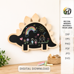 3D Kids Chalkboard Laser Cut Bundle, Wooden Learning Board SVG, Montessori Blackboard CNC Template, DXF PDF EPS - Image 5