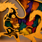 Layered Dragon SVG Mandala Art, Plywood Laser Cut - Image 4