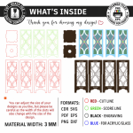 Stained Glass Floor Lamp Laser Cut Bundle, Decorative Lamp SVG, Wooden Floor Light CNC Template, DXF PDF EPS Files - Image 14