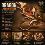 10+ Fire Dragon Bundle Multilayer 3D Wooden Engraved Laser Cut File, Decoration Ornament Glowforge Make, Svg Dxf Ai Pdf Instant Download - Image 9