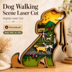 Puppy SVG Multilayer, 9 Layers Dog SVG, Glowforge Cut File