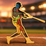 Baseball Player SVG 3D Layered Silhouette, Batter Sports Cut File - Image 2