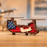 Chopper SVG 3D Layered Silhouette, Helicopter Flight Cut File, Laser Cut 5 Layer - Image 3