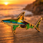 Shark SVG 3D Layered Silhouette, Ocean Sea Life Cut File, Glowforge Laser Cut 8 Layer - Image 3