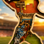 American Football Player SVG 3D Layered Silhouette, Sports Stadium Cut File for Cricut, Glowforge Laser Cut 9 Layer Game Day - Image 4