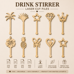 WOODEN DRINK STIRRER SVG BUNDLE - Image 2