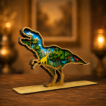 Layered T-Rex SVG Dinosaur Art, Plywood Laser Cut - Image 3
