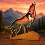Wolf SVG, 3D Layered Mandala, Woodland Animal, Glowforge Laser Cut Multilayer Plywood Forest Mountain - Image 3