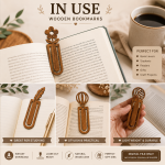 Bookmark SVG Bundle | 6 Laser Cut Bookmark Designs | SVG DXF EPS PNG Digital Download - Image 2