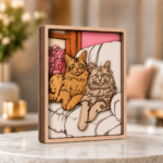 Cat Scene SVG Multilayer 8 Layers, Glowforge Laser Cut Cat - Image 4