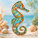 Seahorse SVG 3D Layered Mandala, Sea Life Cut File, Laser Cut - Image 2