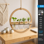 Hanging Plant Pot Holder Laser Cut Bundle, Macrame Style Planter SVG, Wall Plant Hanger CNC Template, DXF PDF EPS - Image 11