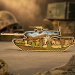 Military Tank SVG 3D Layered Silhouette, Army Heavy Machinery Cut File, Laser Cut 8 Layer - Image 2