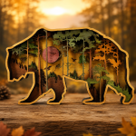 Bear SVG, 3D Layered Mandala, 7 Layer Laser Cut, Glowforge Laser Art - Image 2