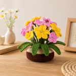 Primrose Flower Crochet Pattern PDF, Floral Table Decoration, Flower Pot Amigurumi, Spring Home Decor Gift - Image 4