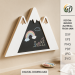 3D Kids Chalkboard Laser Cut Bundle, Wooden Learning Board SVG, Montessori Blackboard CNC Template, DXF PDF EPS - Image 3