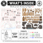 3D Layered Flying Castle Laser Cut, Fantasy Castle SVG, Floating Castle CNC Template, DXF PDF EPS Files - Image 5