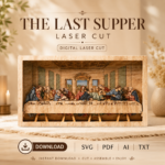The Last Supper SVG Multilayer 6 Layers, Layered Jesus Laser File