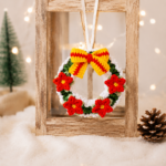 Christmas Wreath Crochet Pattern PDF, Poinsettia Wreath Pattern, Holiday Home Decor, Christmas Ornament Crochet Tutorial - Image 7